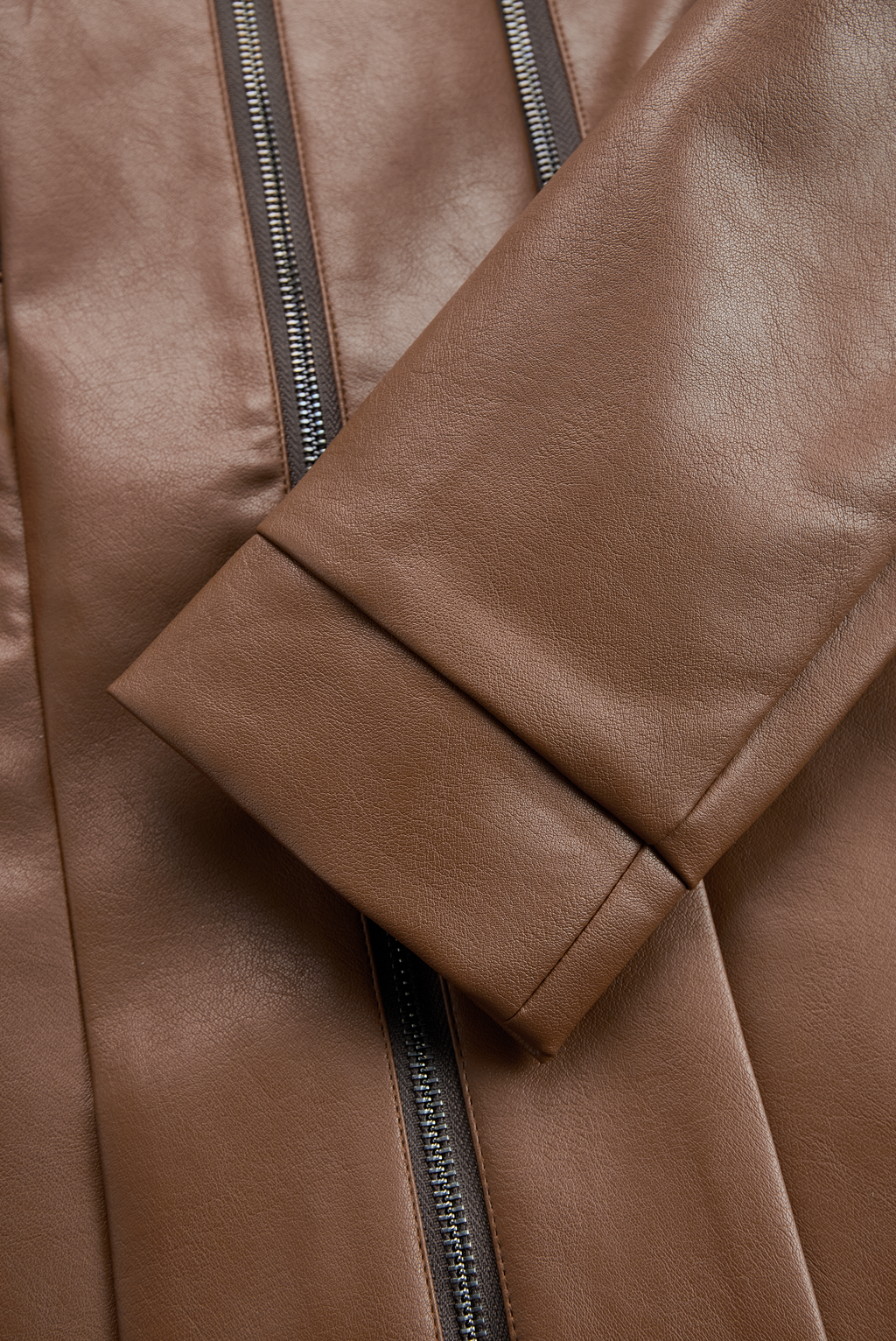 Women's Stand Collar Vintage Faux Leather Jacket