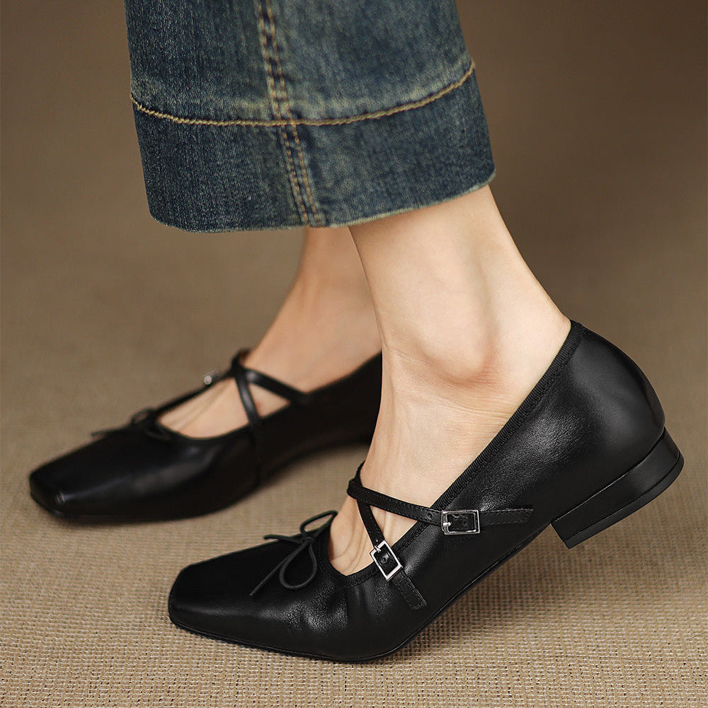 Daphne Genuine Leather Flats