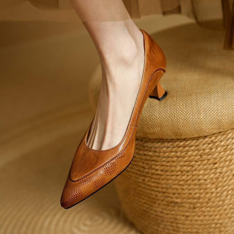 Liora Genuine Leather Heels