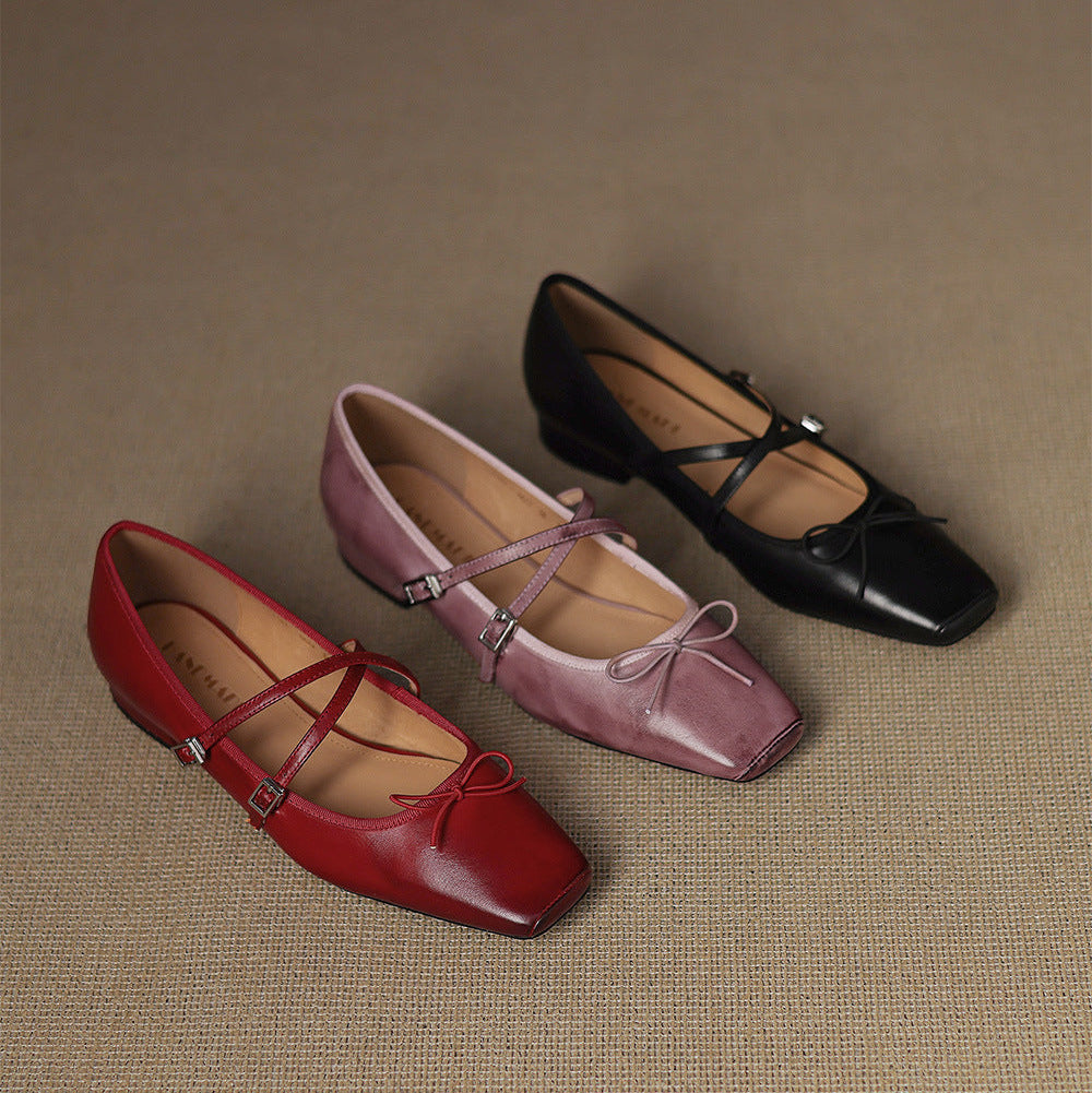 Daphne Genuine Leather Flats