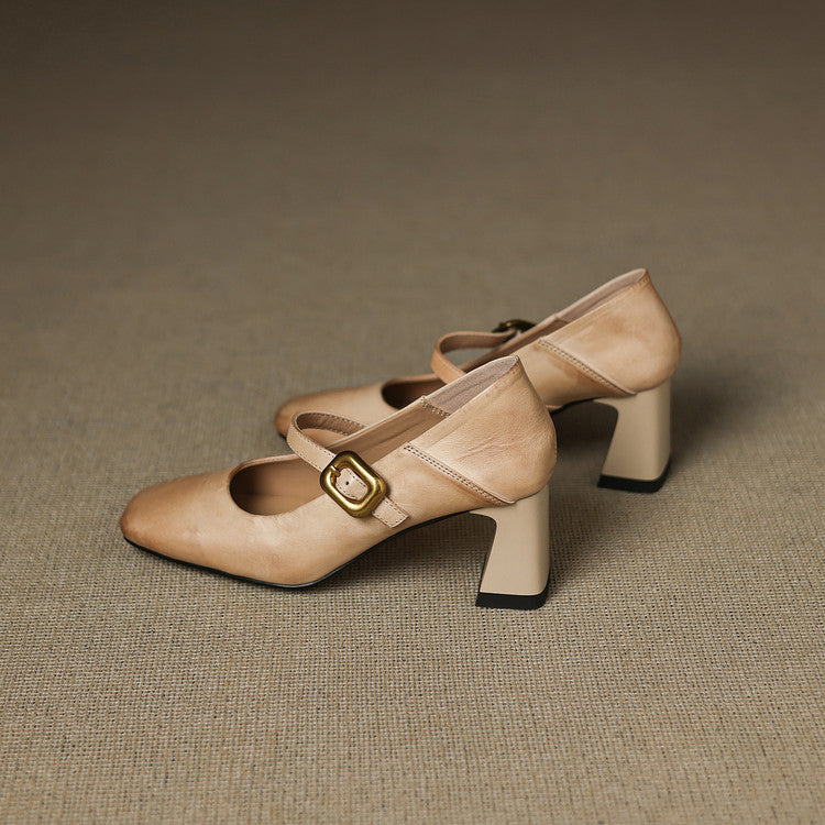 Luna Genuine Leather Heels