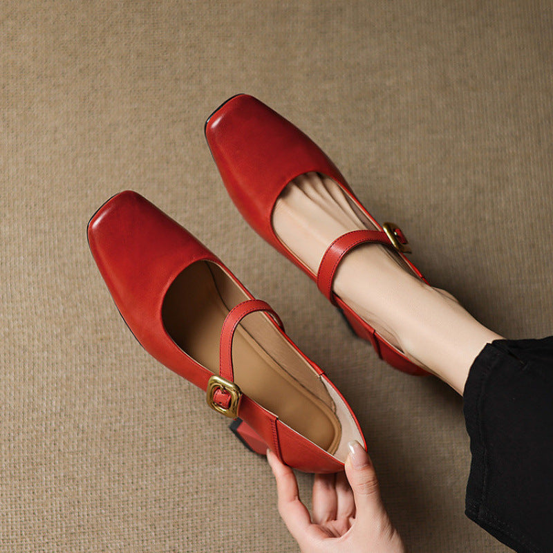 Luna Genuine Leather Heels