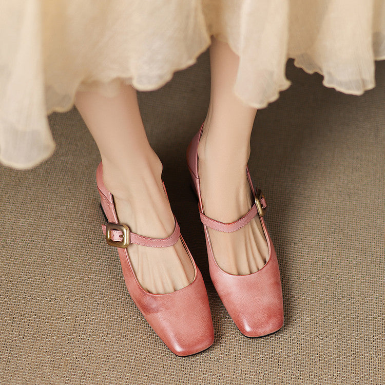 Luna Genuine Leather Heels