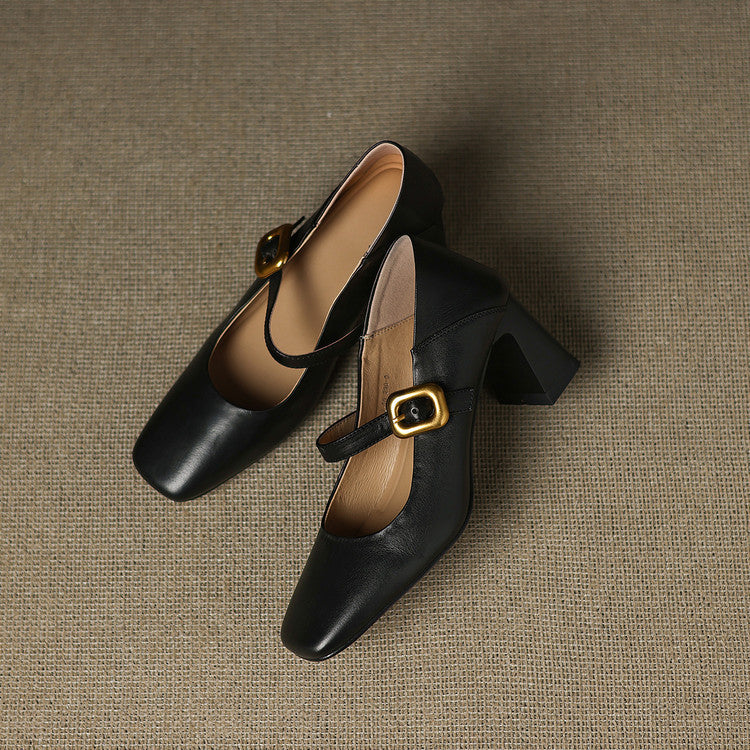 Luna Genuine Leather Heels