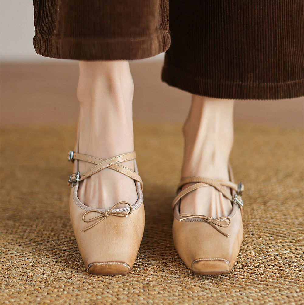 Daphne Genuine Leather Flats