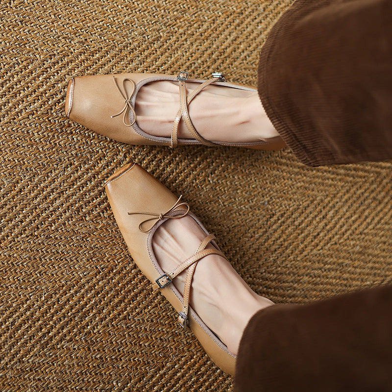 Daphne Genuine Leather Flats