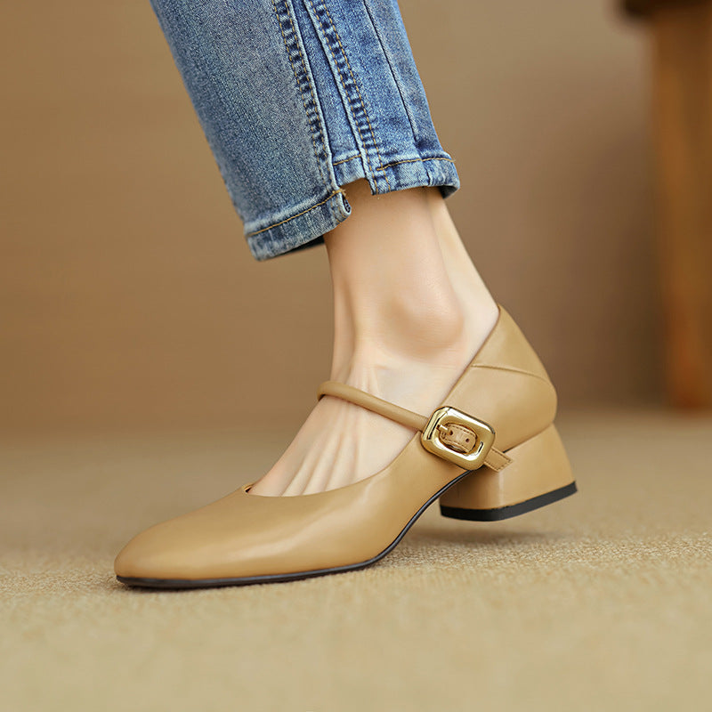 Vira Genuine Leather Heels