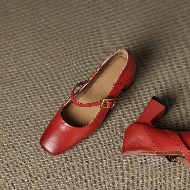 Luna Genuine Leather Heels