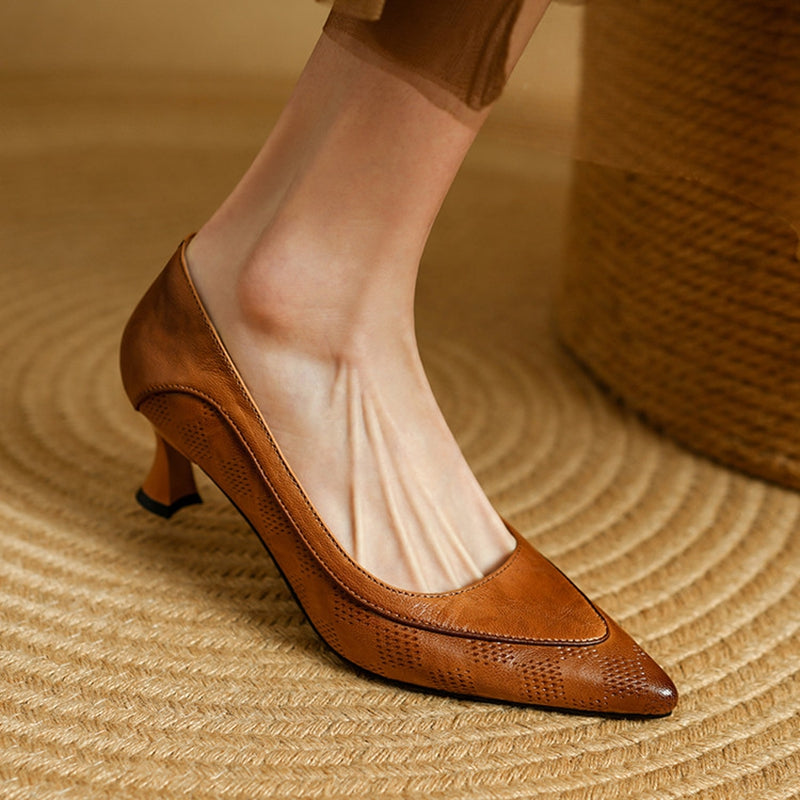 Liora Genuine Leather Heels