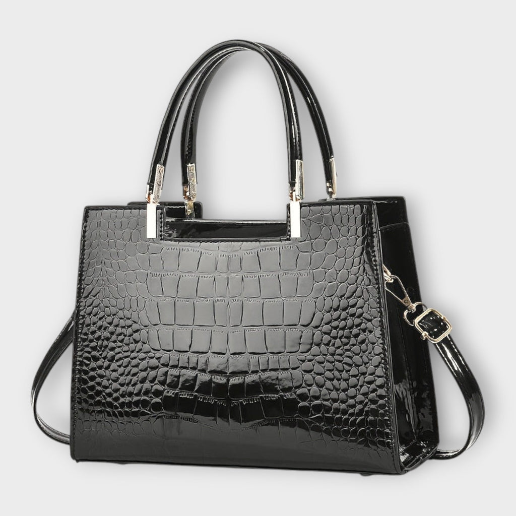 Madison - Glossy Crocodile Pattern Handbag