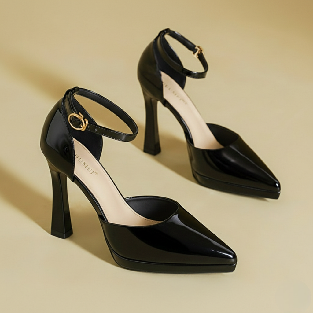 Evette Leather Heels