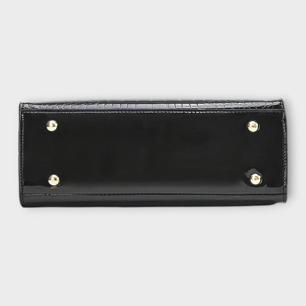 Madison - Glossy Crocodile Pattern Handbag