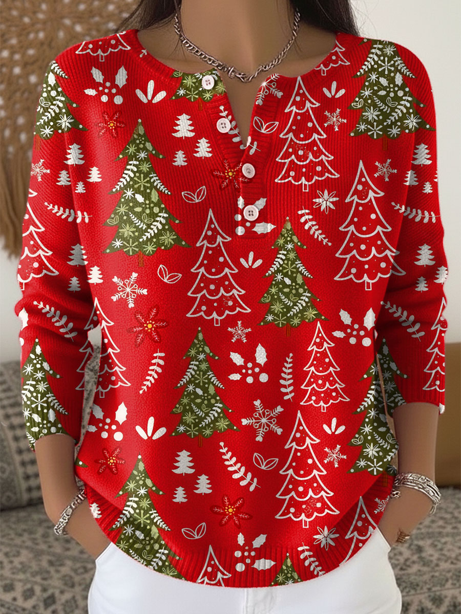 Sofia | Christmas Sweater with Buttons