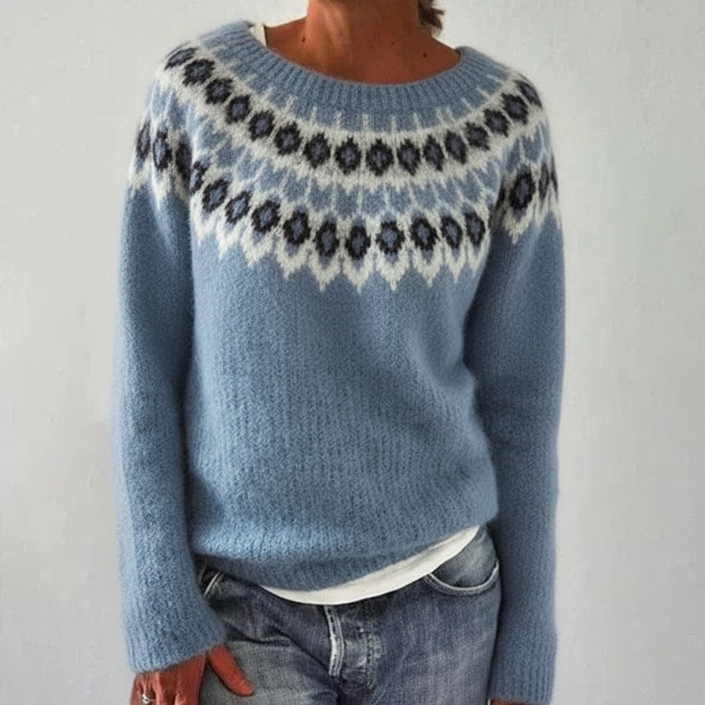 Sophie | Stylish Jacquard Sweater